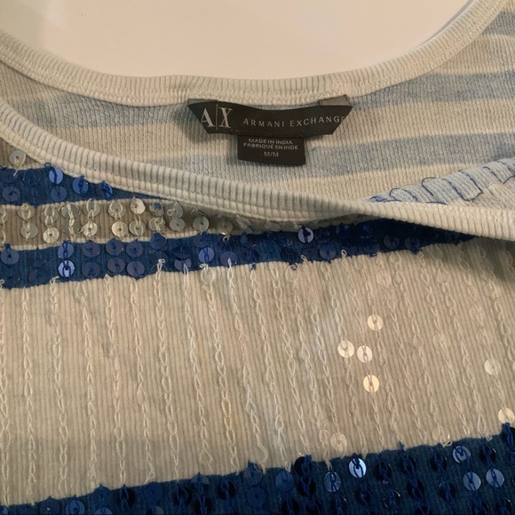 ARMANI EXCHANGE SEQUIN TANK  SZ MED - Picture 6 of 13